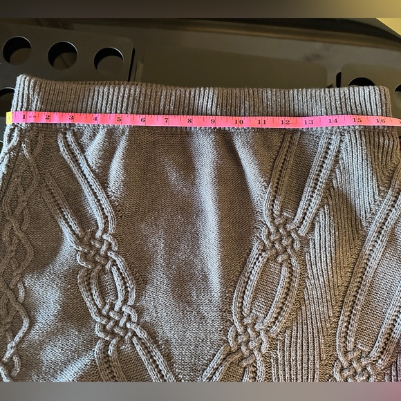 SOLD- 
Anthropologie Maeve Gray Cable Knit Sweater and Skirt Set - Picture 11 of 16